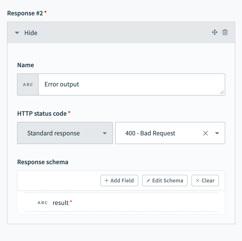 Configured response