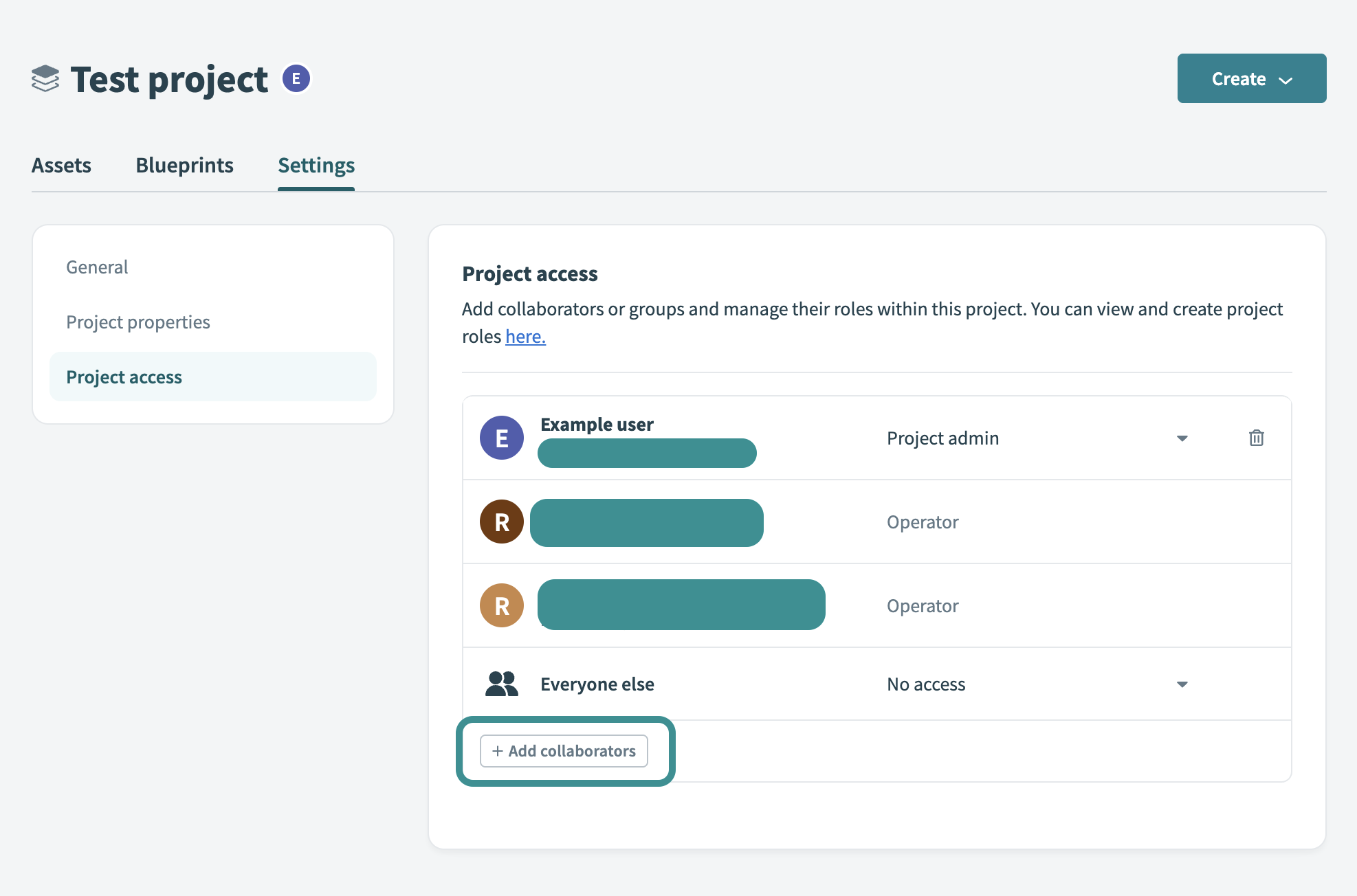 Project access