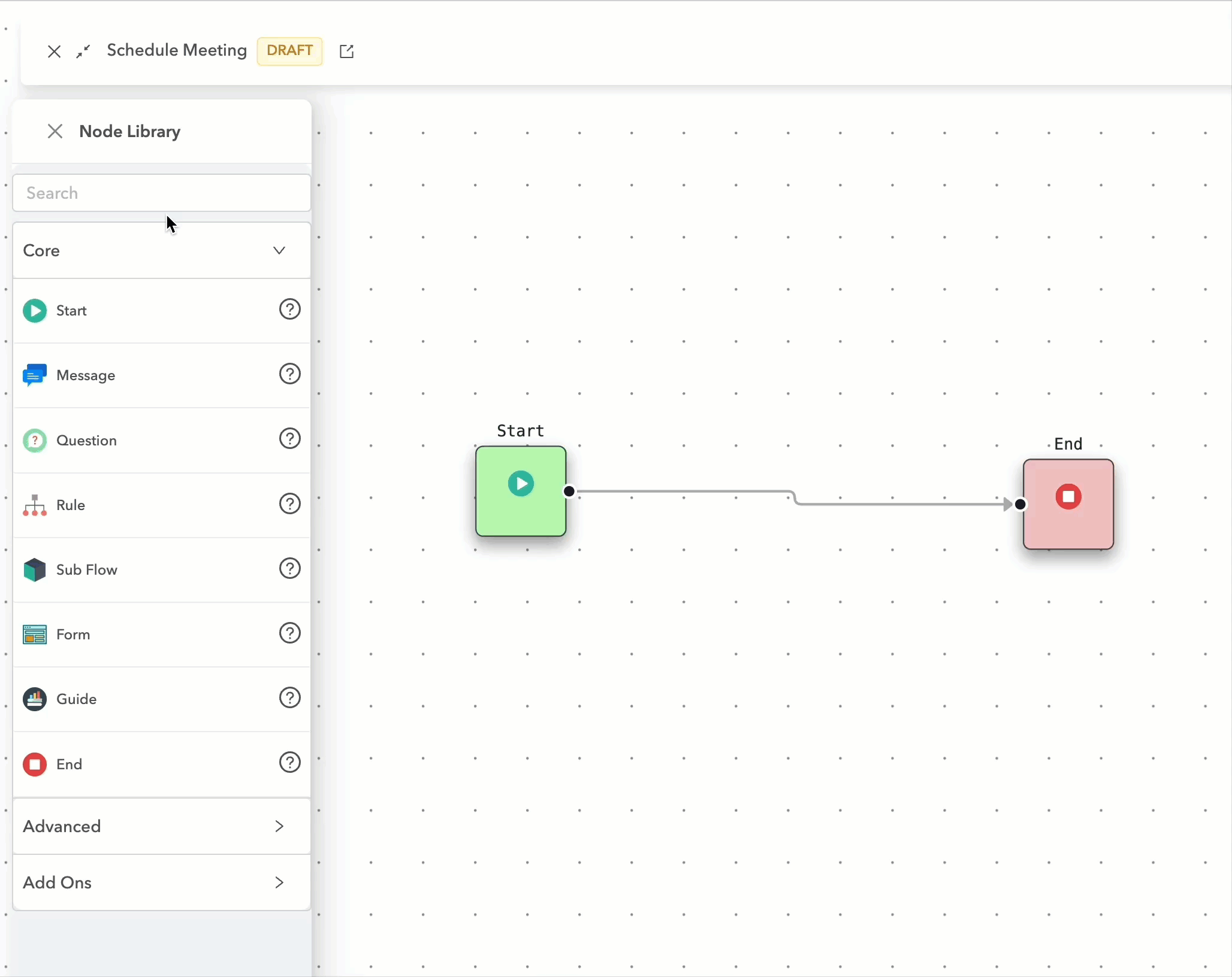 Add node to flow