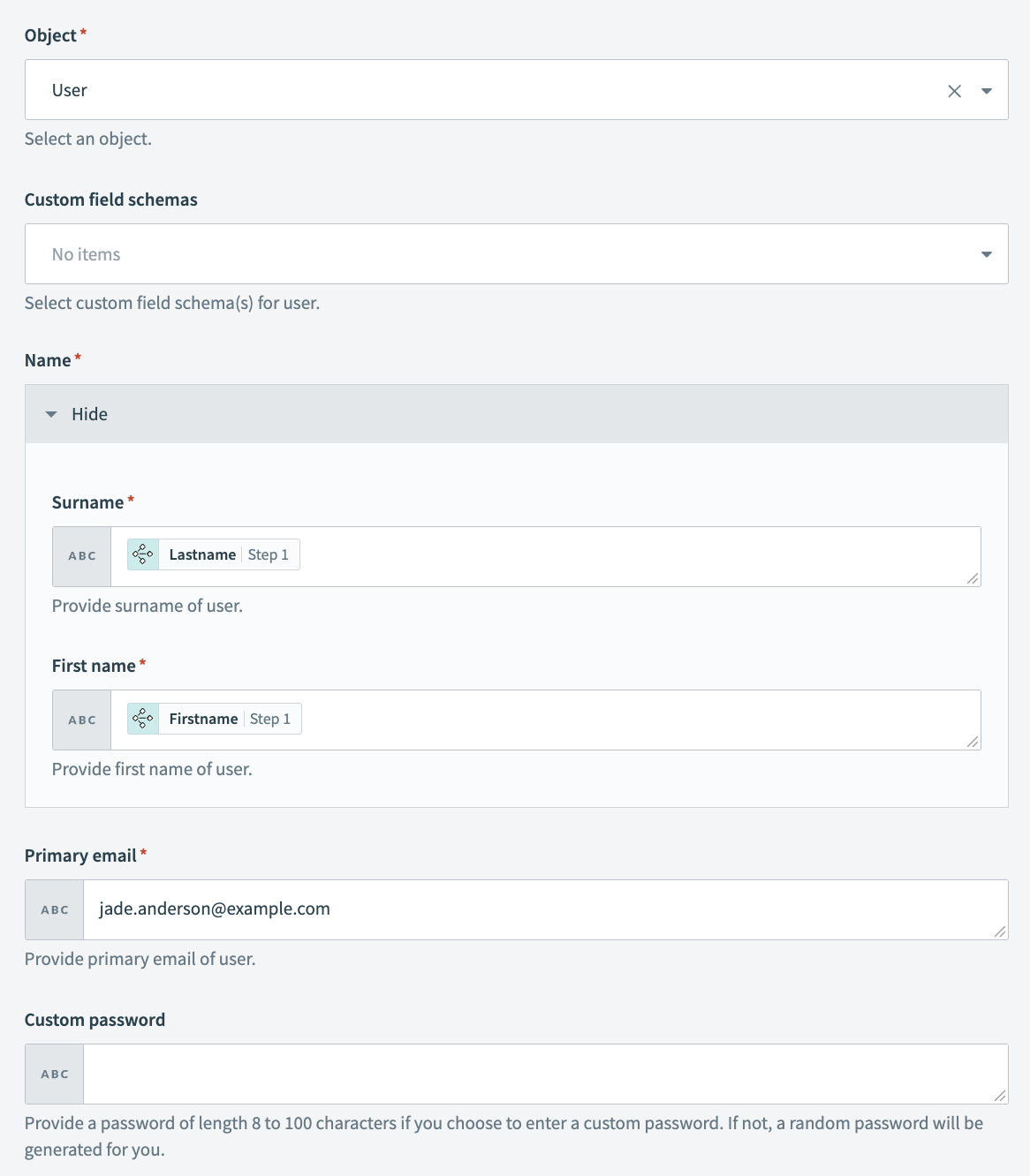 Add user action