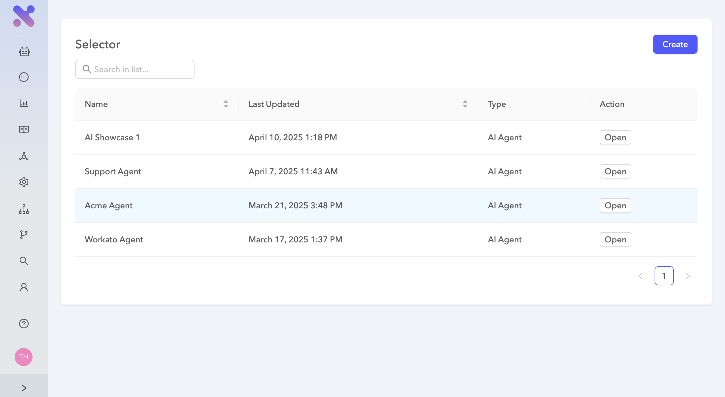 Create an AI agent