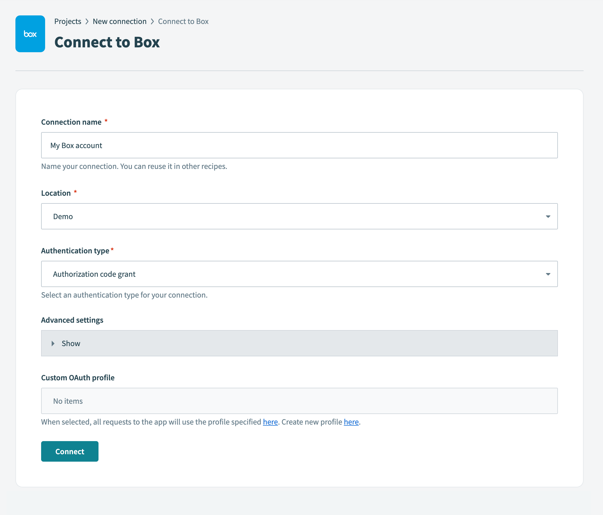 Box Connection 1