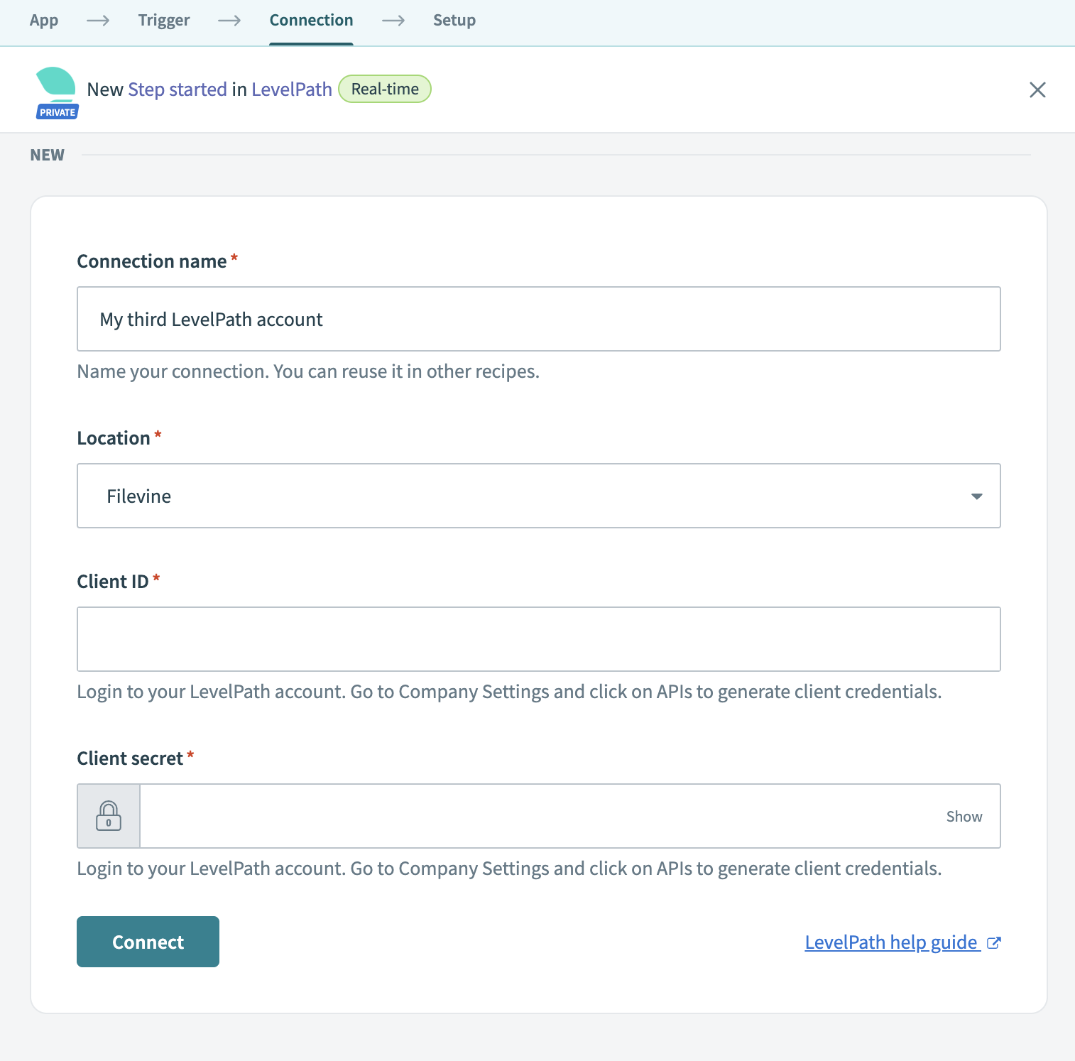 Connect to LevelPath