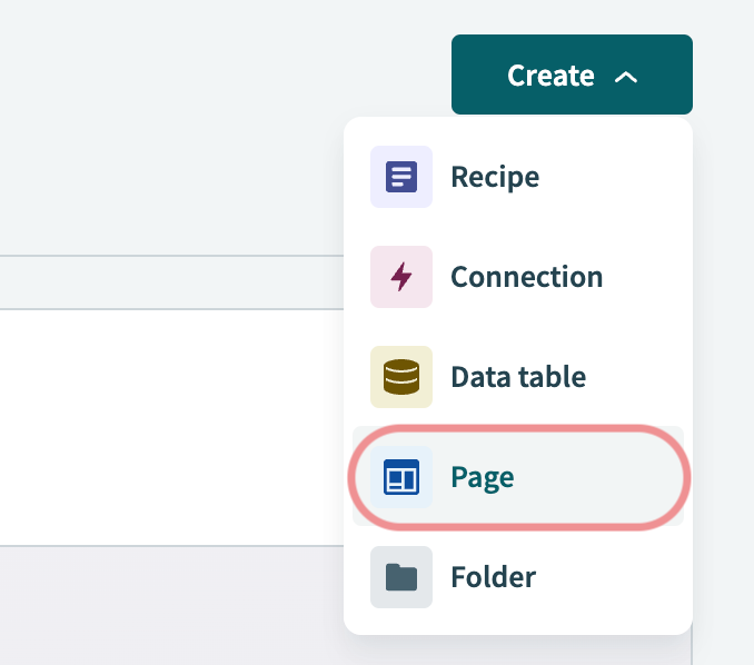 Create a new page