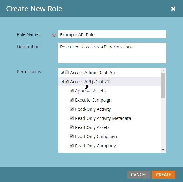 Role permissions