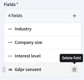 Delete field