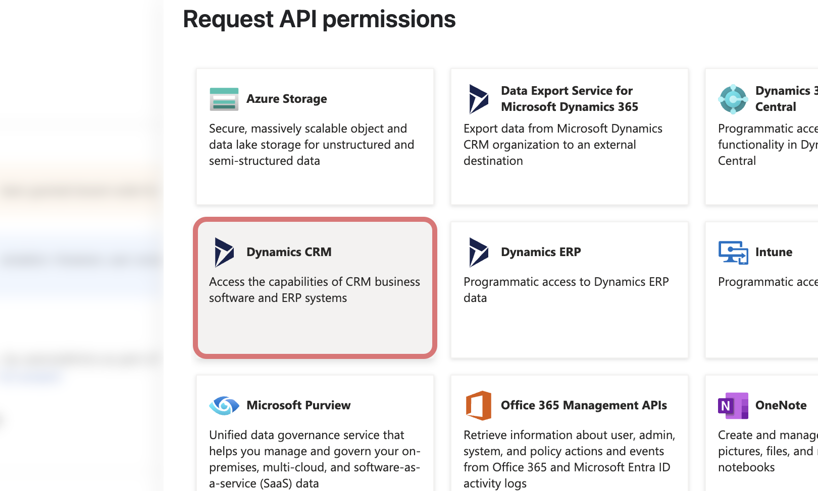 Select Dynamics CRM