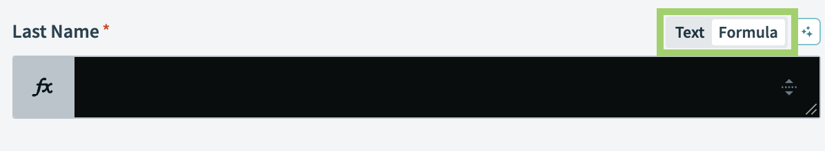 Formula tab