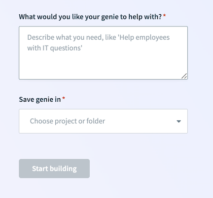 Create a genie