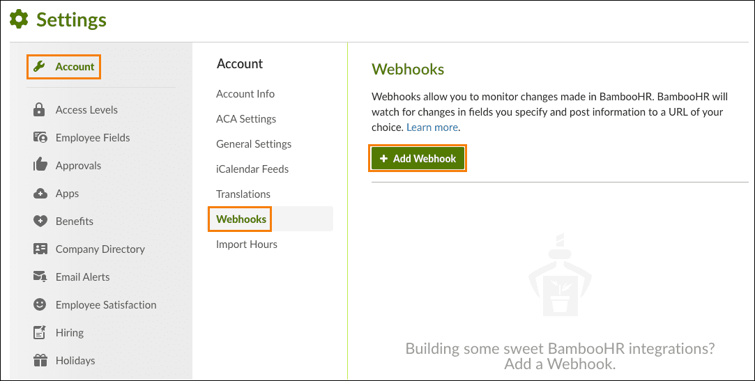BambooHR の Webhook