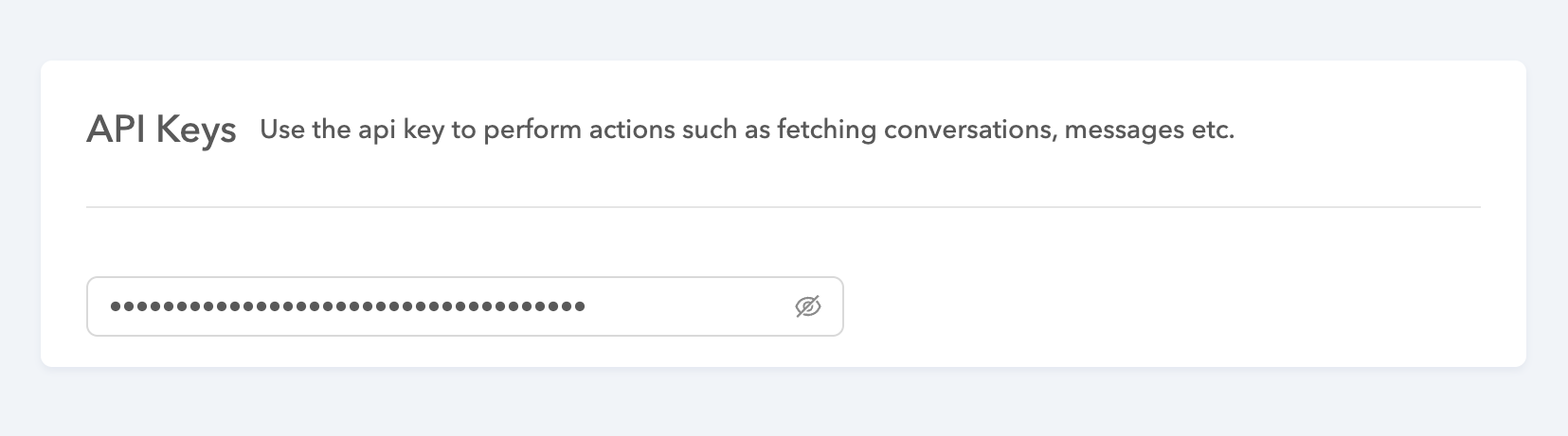 Retrieve the API key
