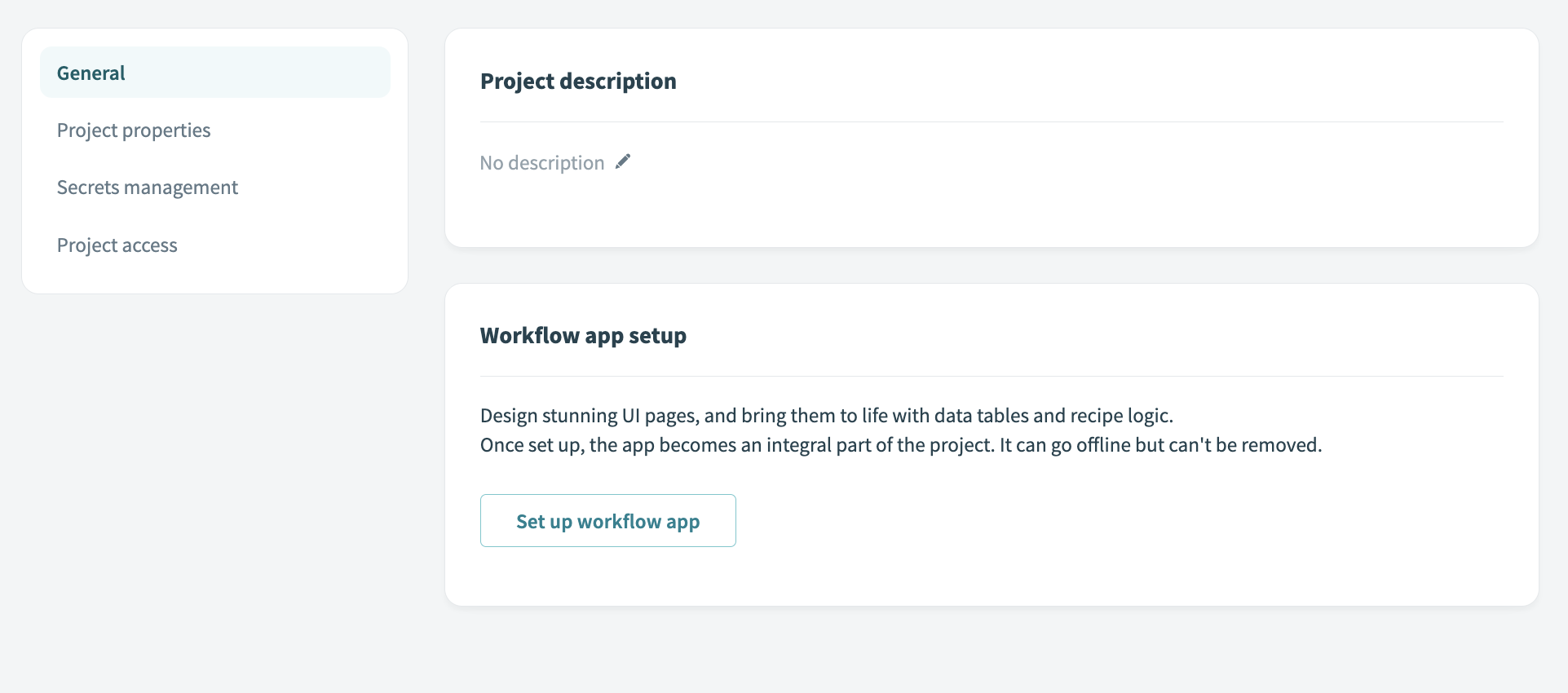 Click set up workflow app