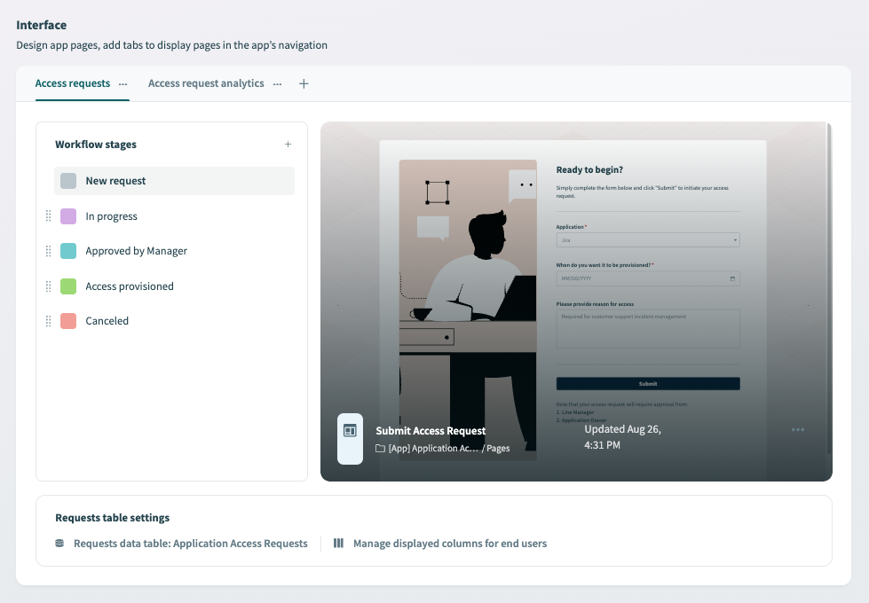 Manage your app's interface