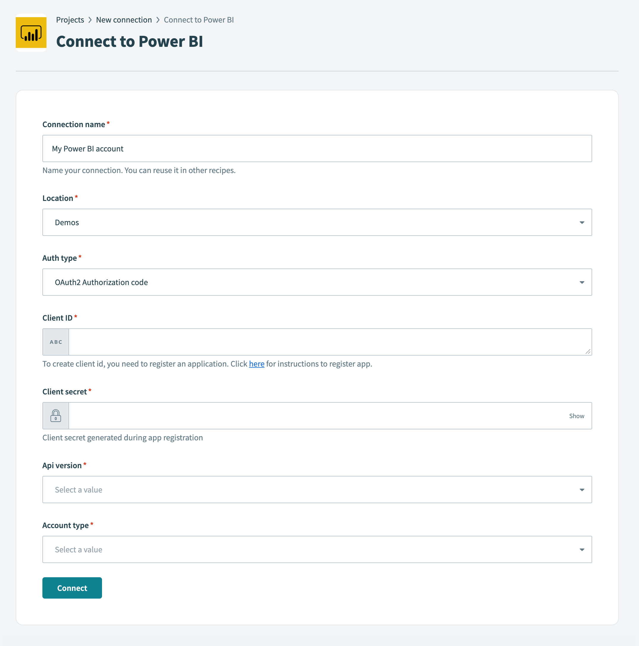 Connect to Power BI