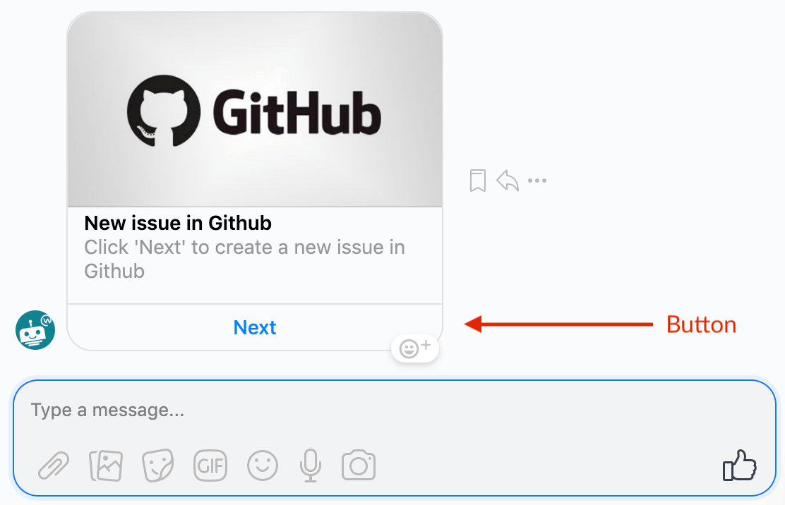 コマンド名が埋め込まれたボタンの例