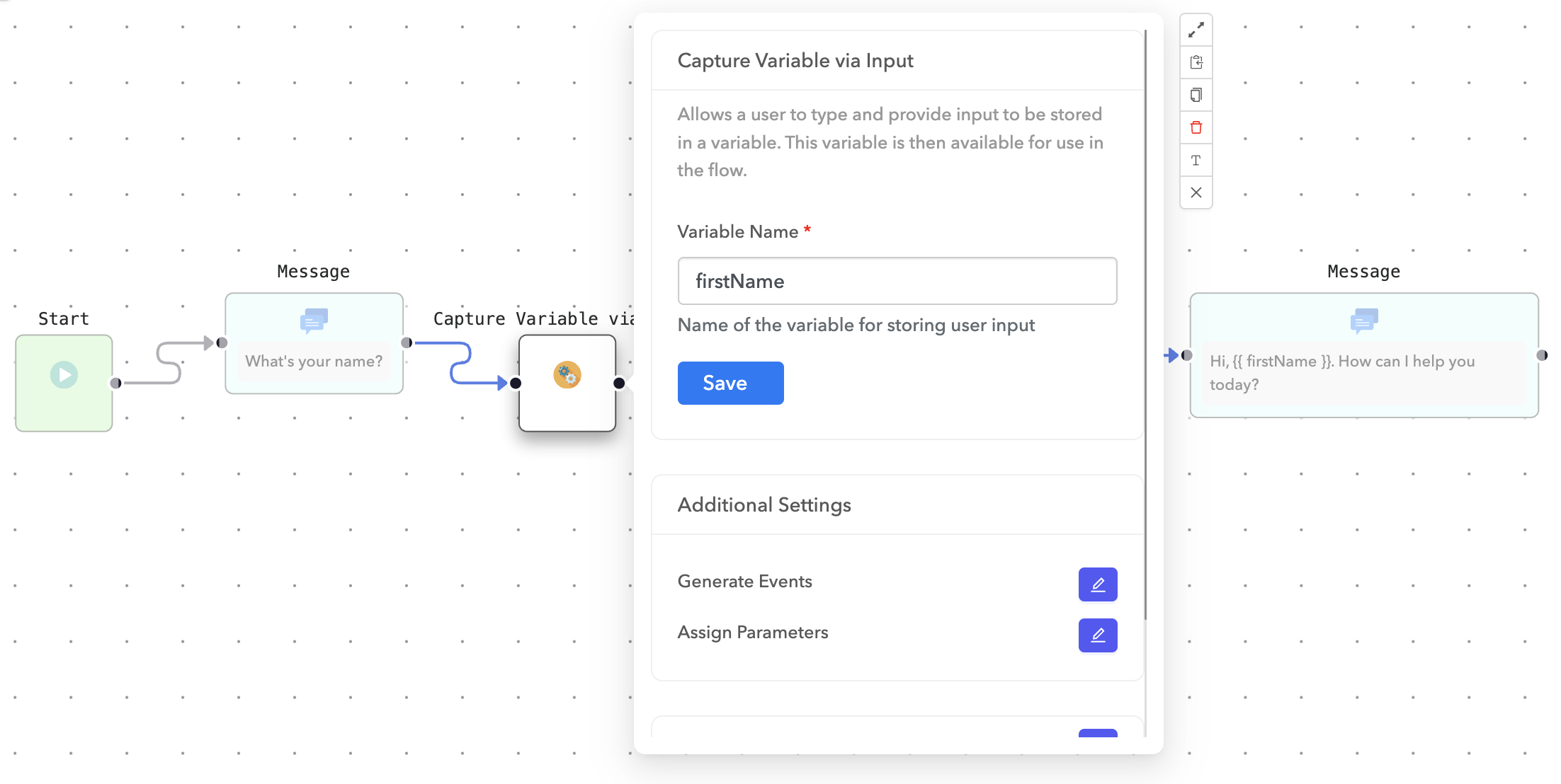 Capture Variable via Input