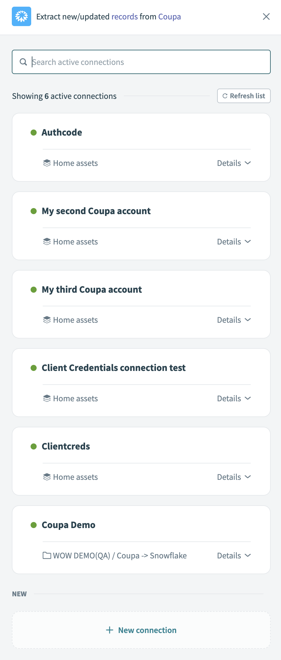 Choose a Coupa connection