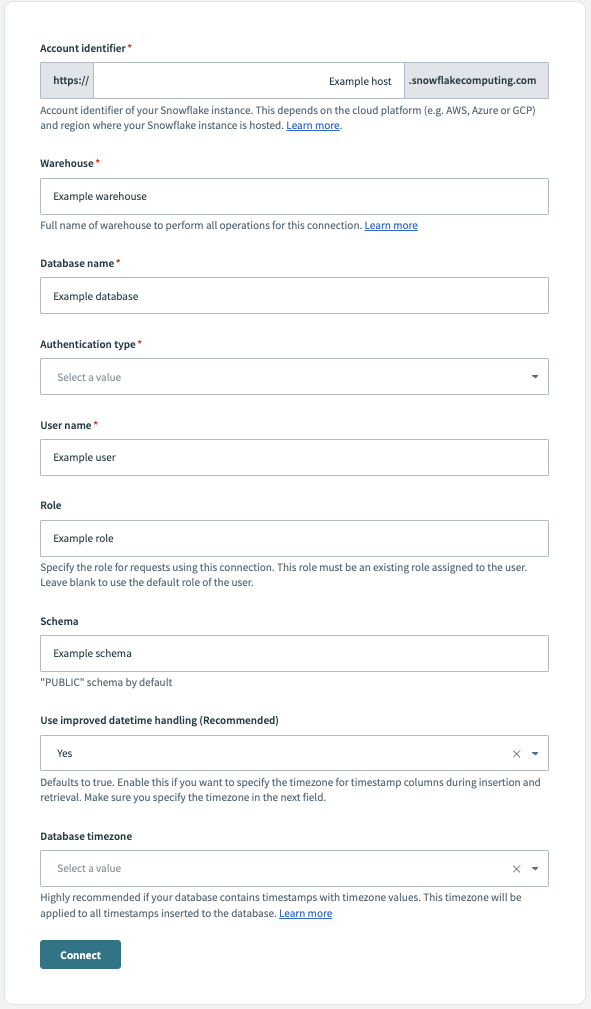 Complete the remaining fields