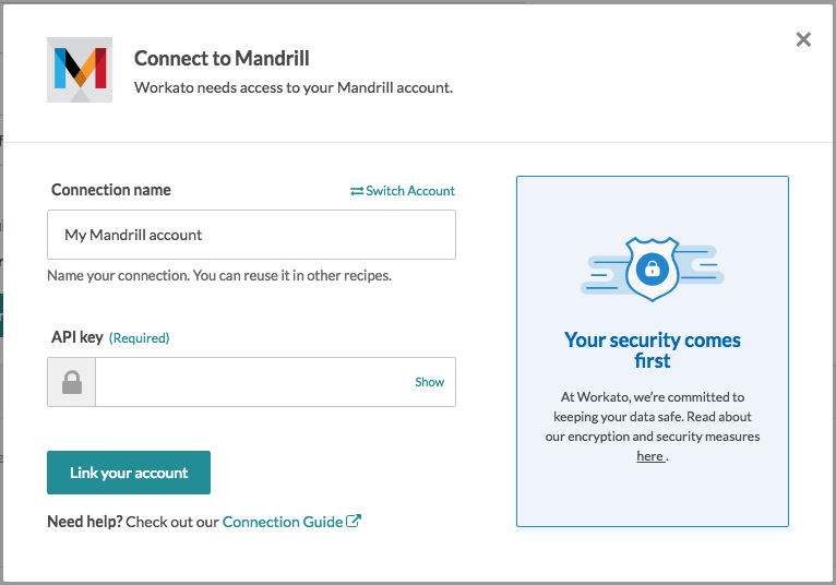 オンプレミスエージェントを使用するオプションのないコネクション
