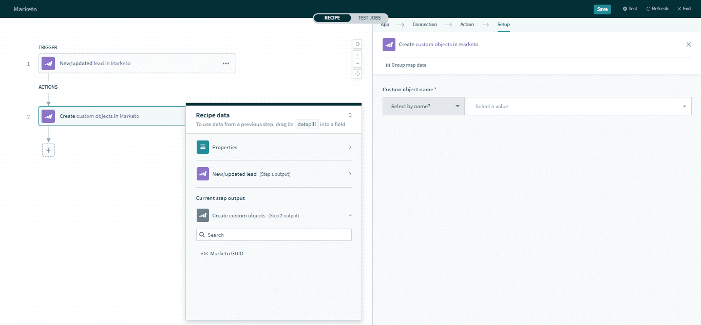 カスタムオブジェクトの作成アクション