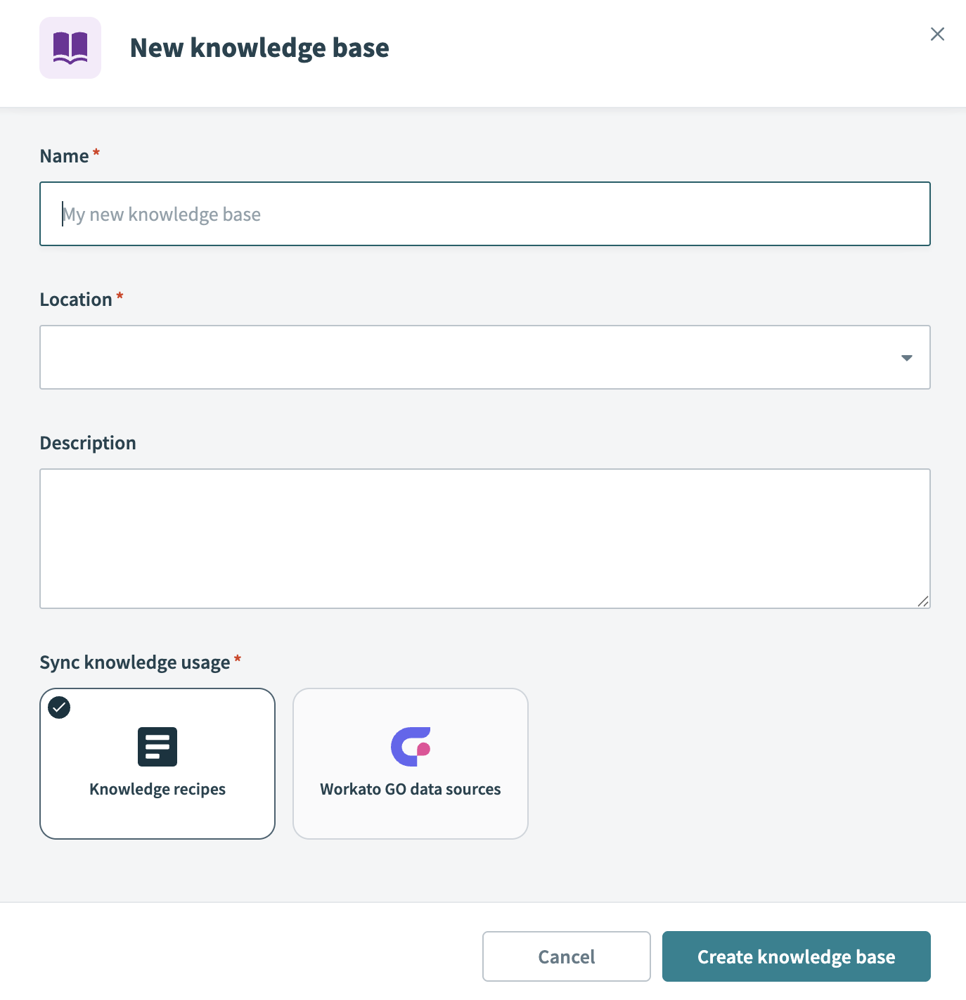Create a knowledge base