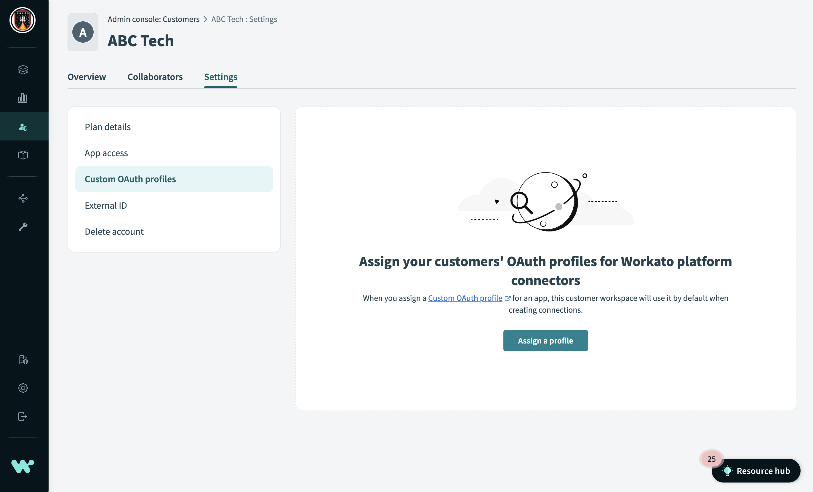 プロファイルを割り当てる