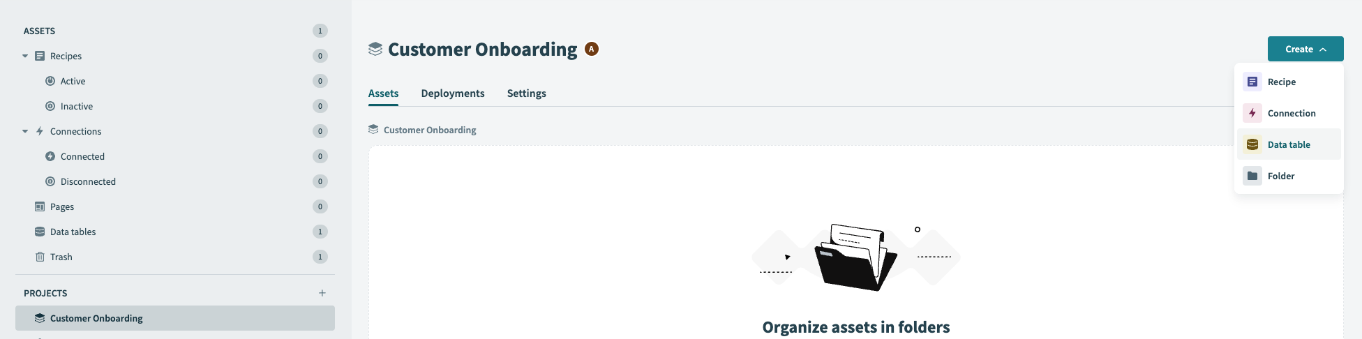Data tables Creation