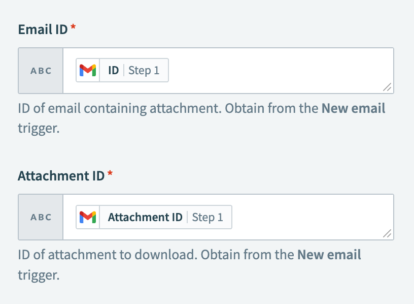 Configure the Download attachment action