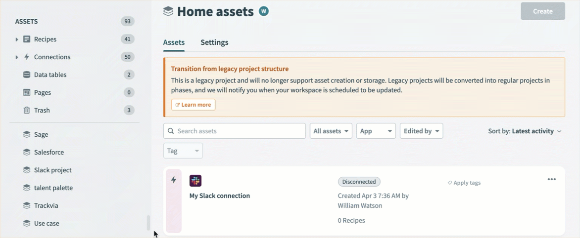 Drag and drop an asset