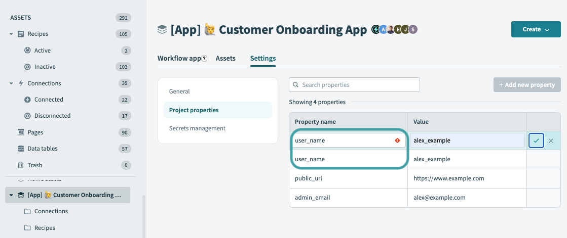 Duplicate names error