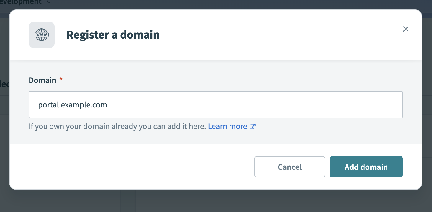 Add full subdomain