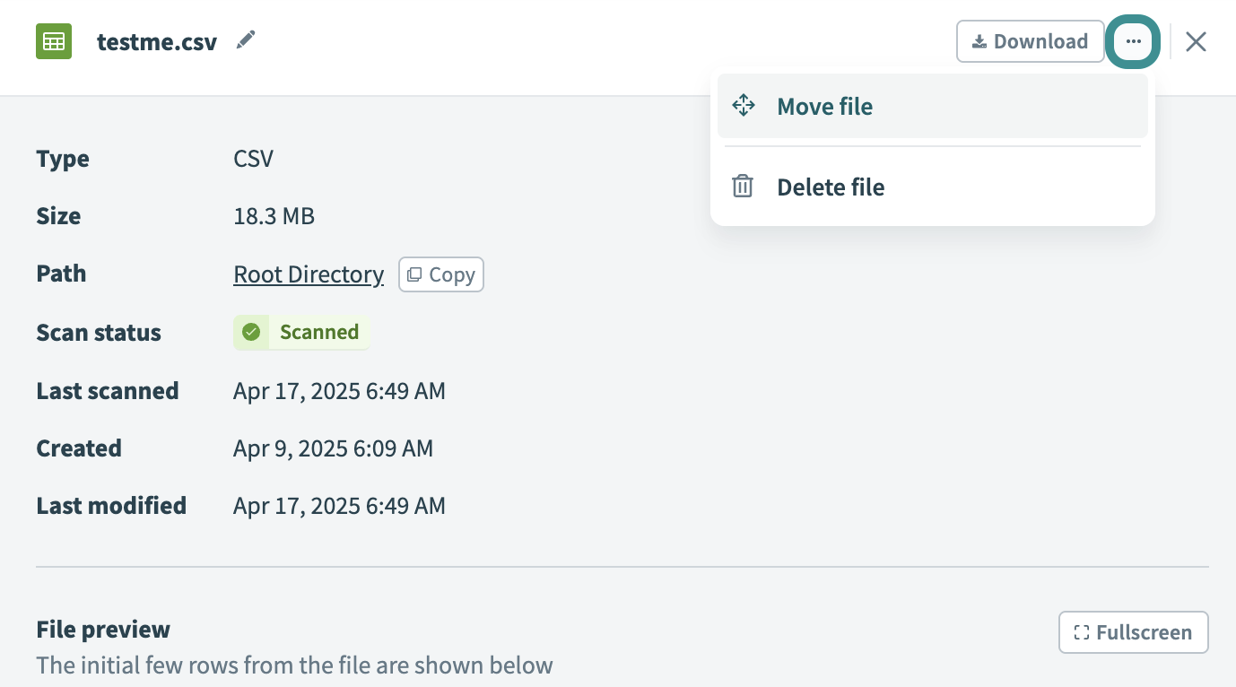 Select the three dots at the top of the side panel