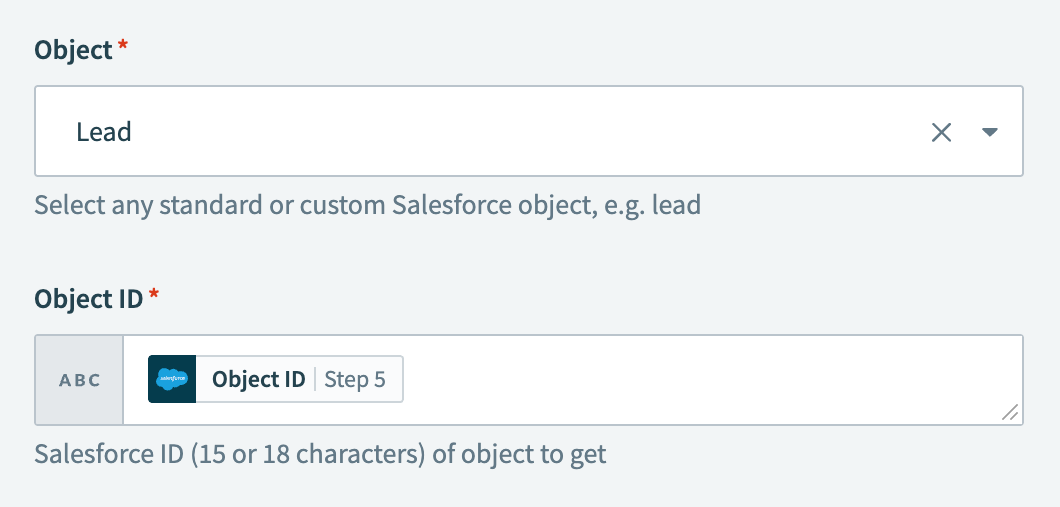 Configure the Get lead details by ID action