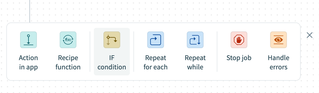 Click Add step > IF condition