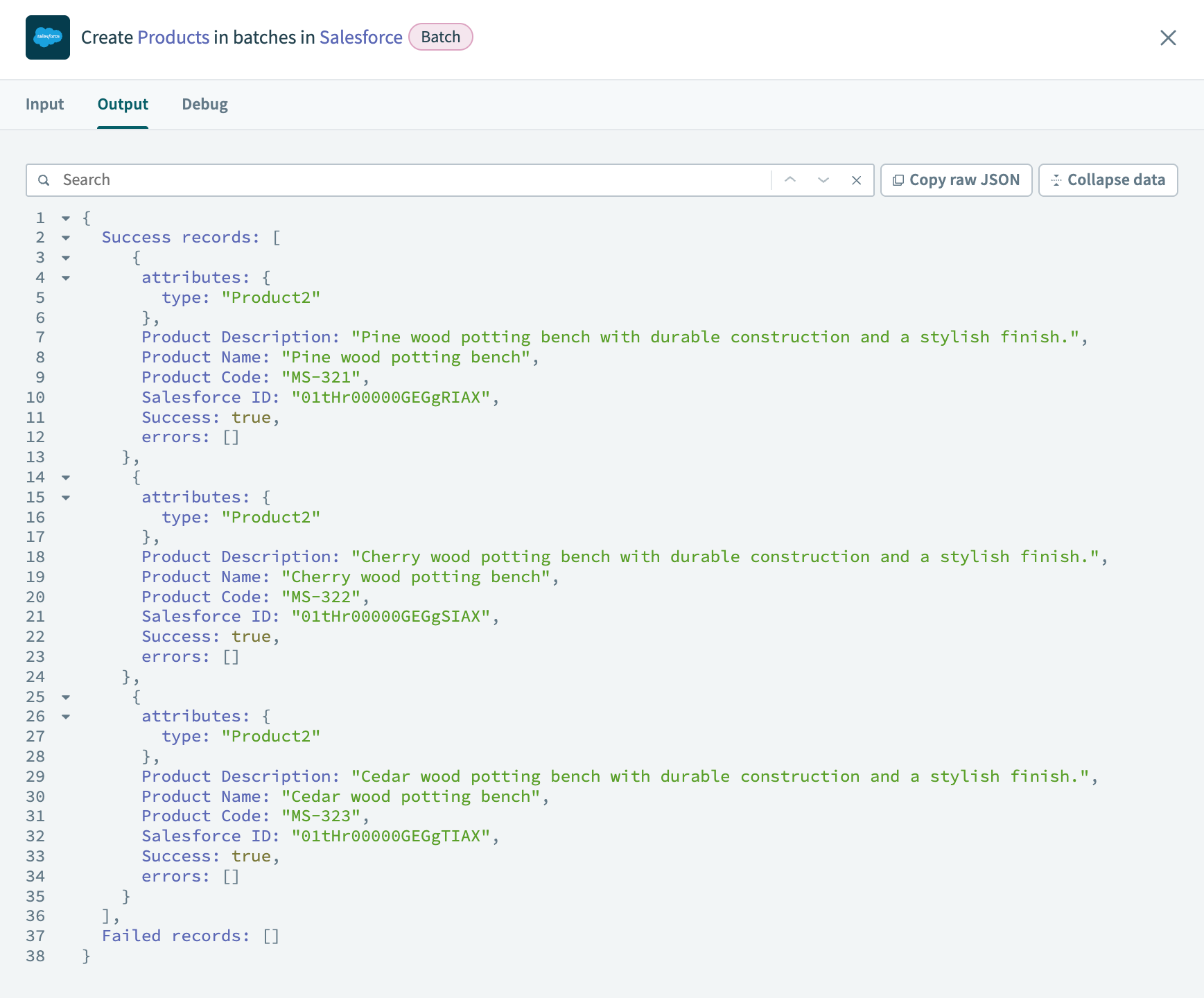 Salesforce bulk insert via input list
