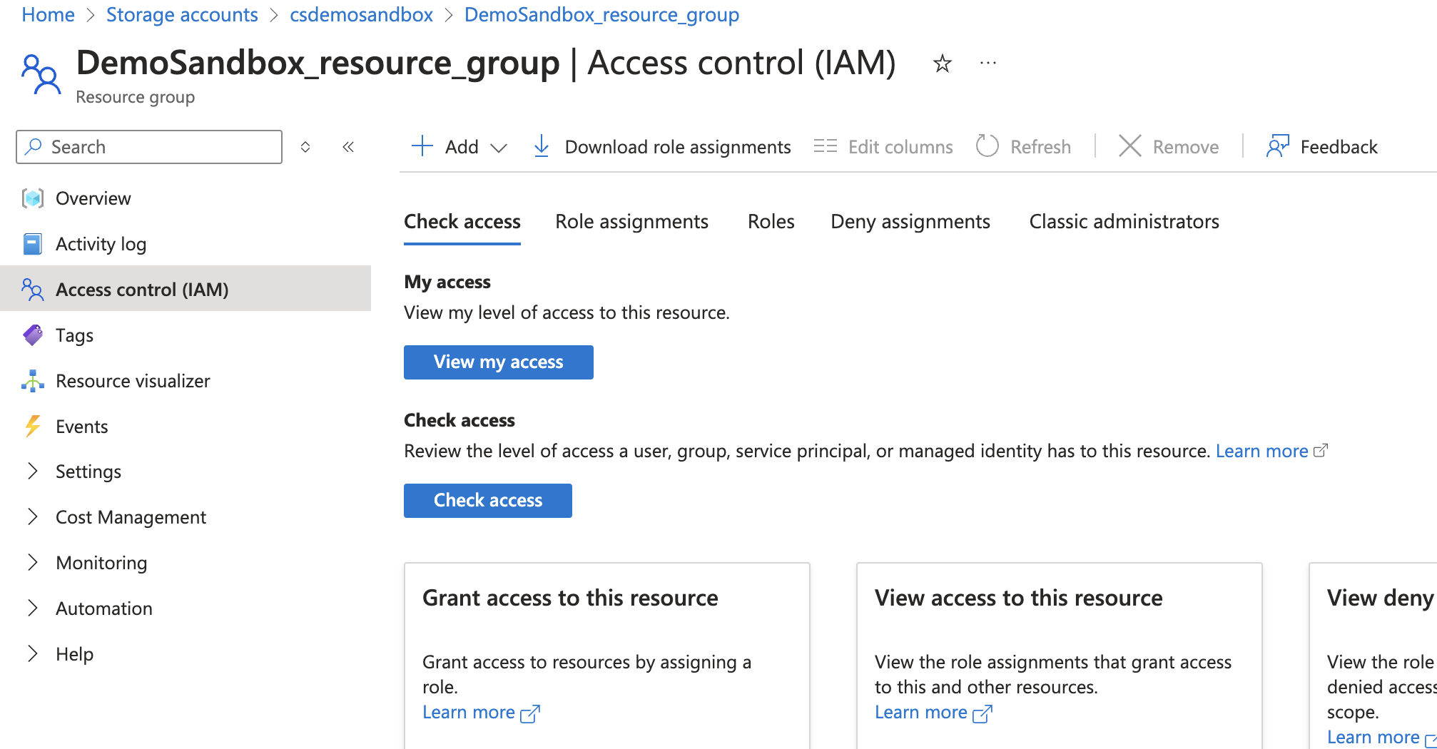 Navigate to Access Control