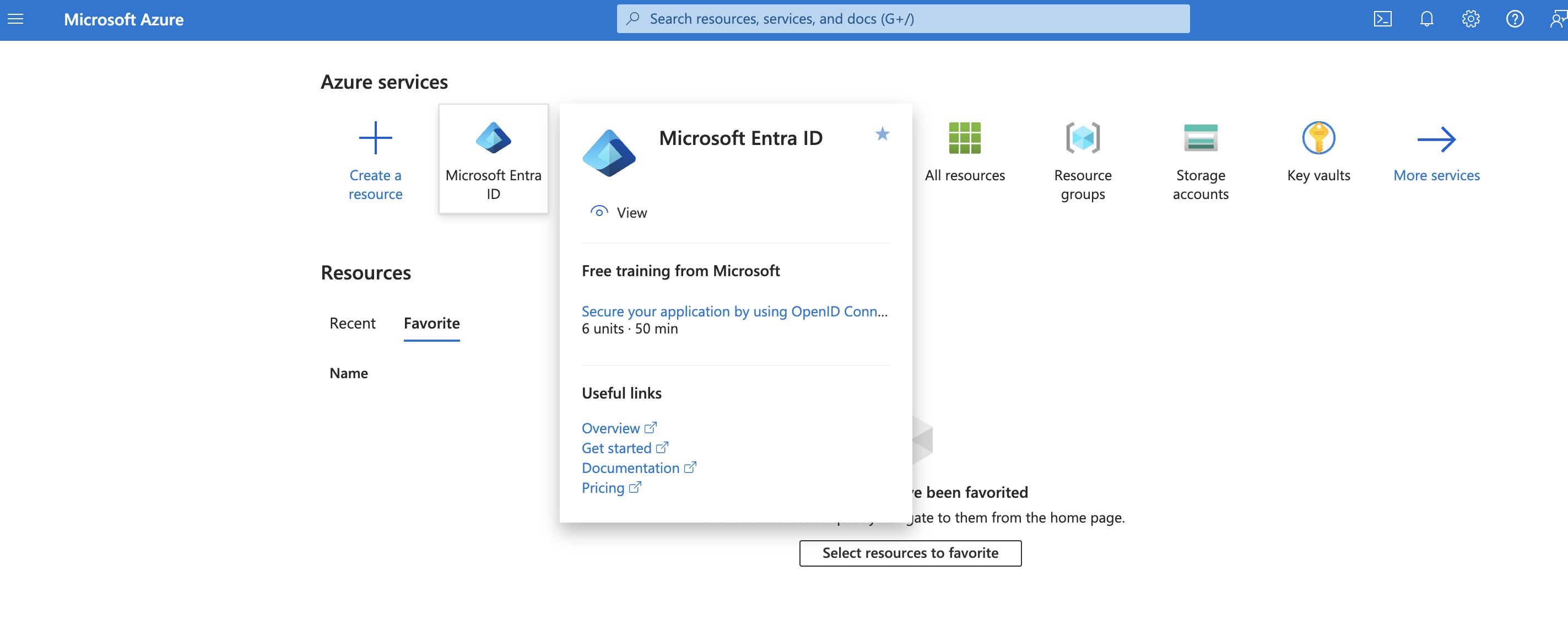 Go to Microsoft Entra ID