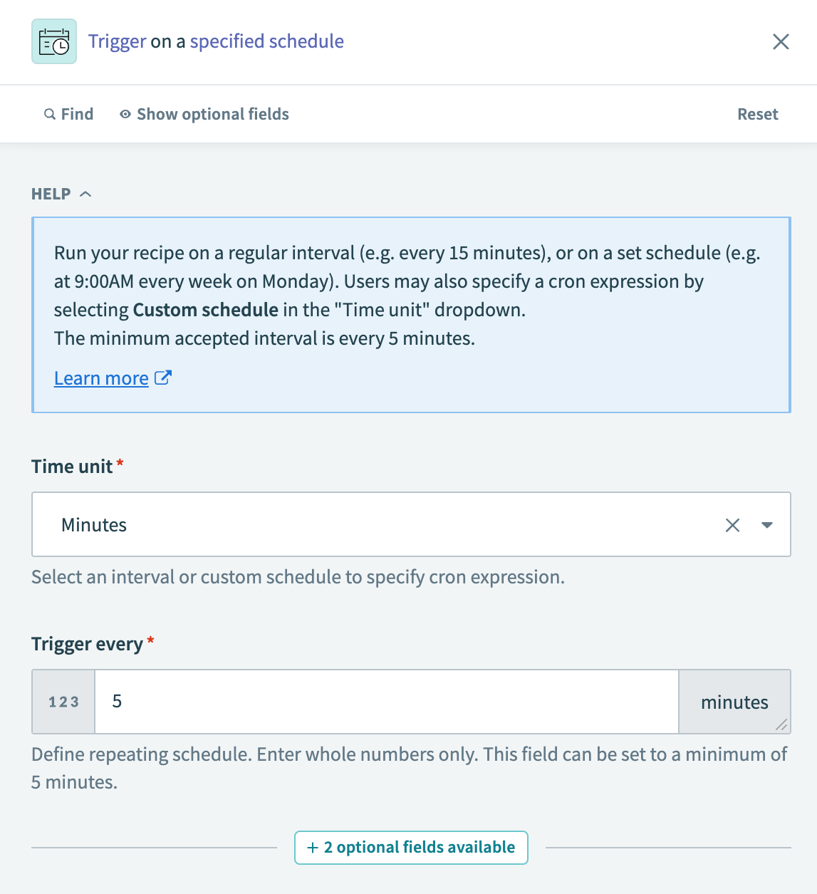 New recurring event trigger