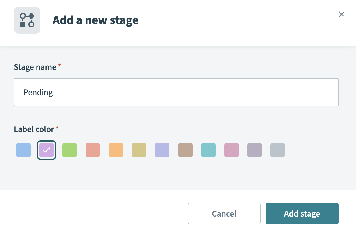 Create a new workflow stage