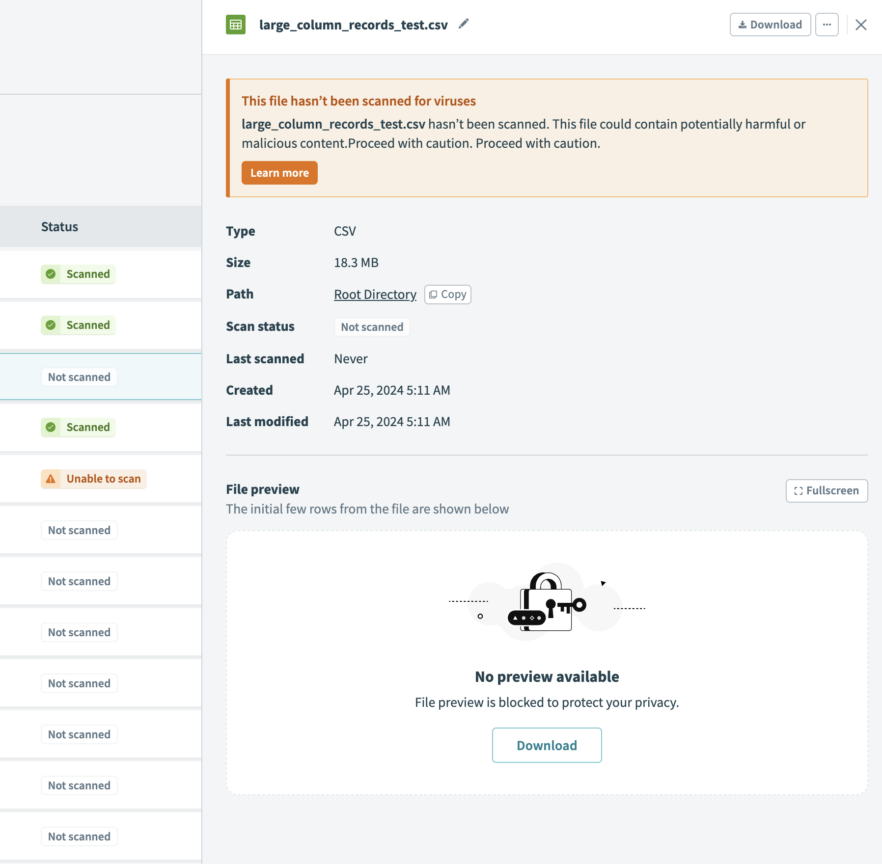 FileStorage root directory