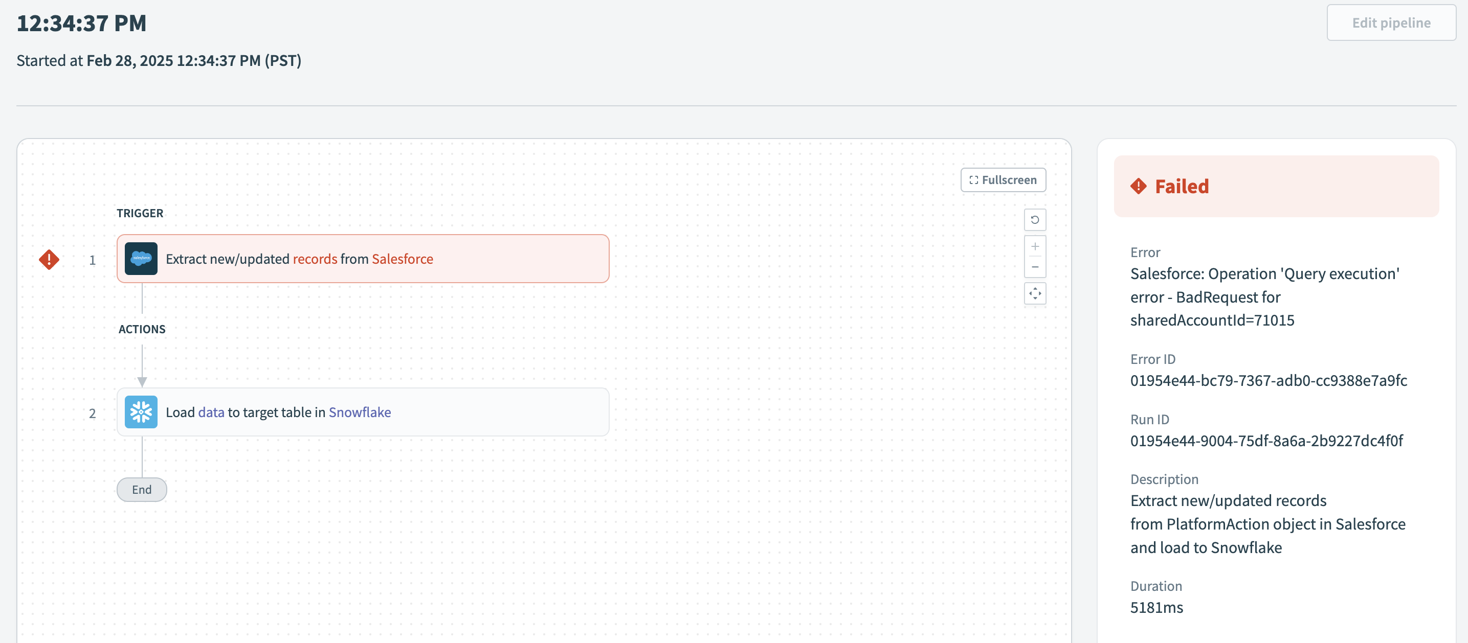 Object sync failed details