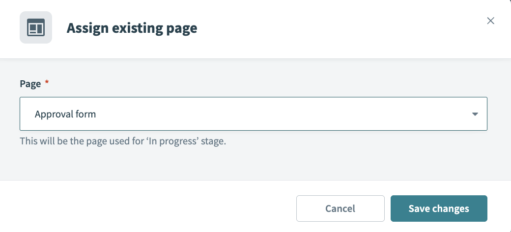 Assign an existing page