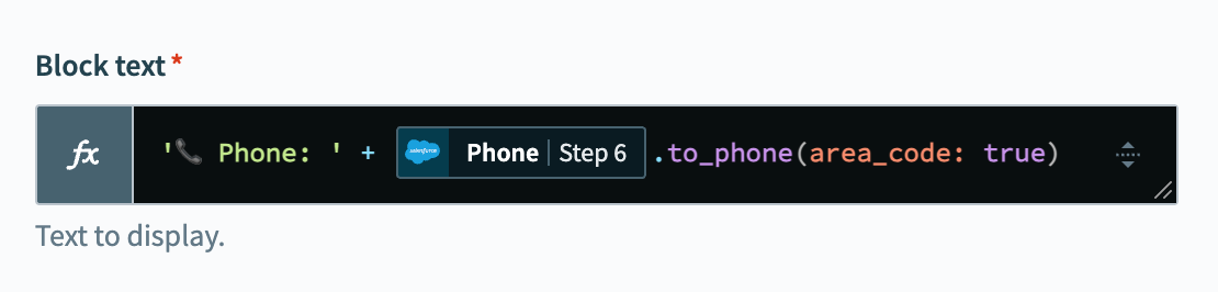 Configure the phone block