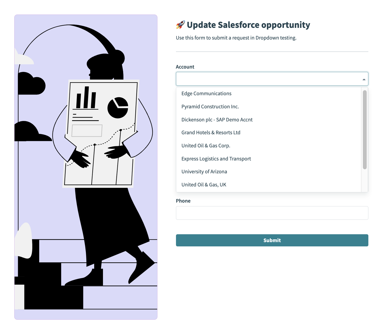 Drop-down component in Workflow apps portal