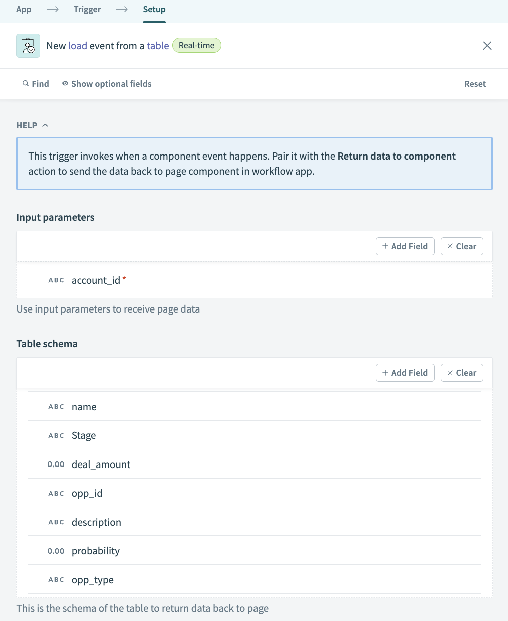 Trigger configuration