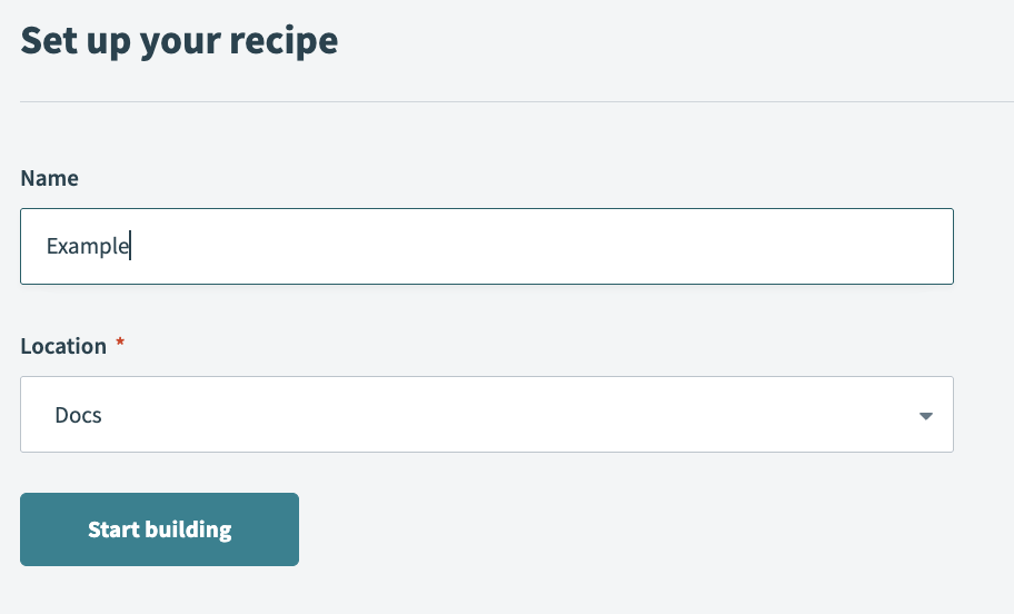 Set up your knowledge recipe