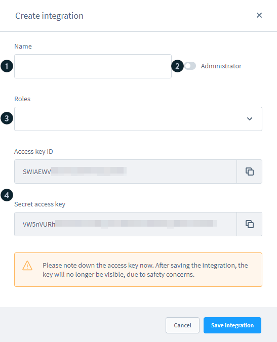 Shopware credentials