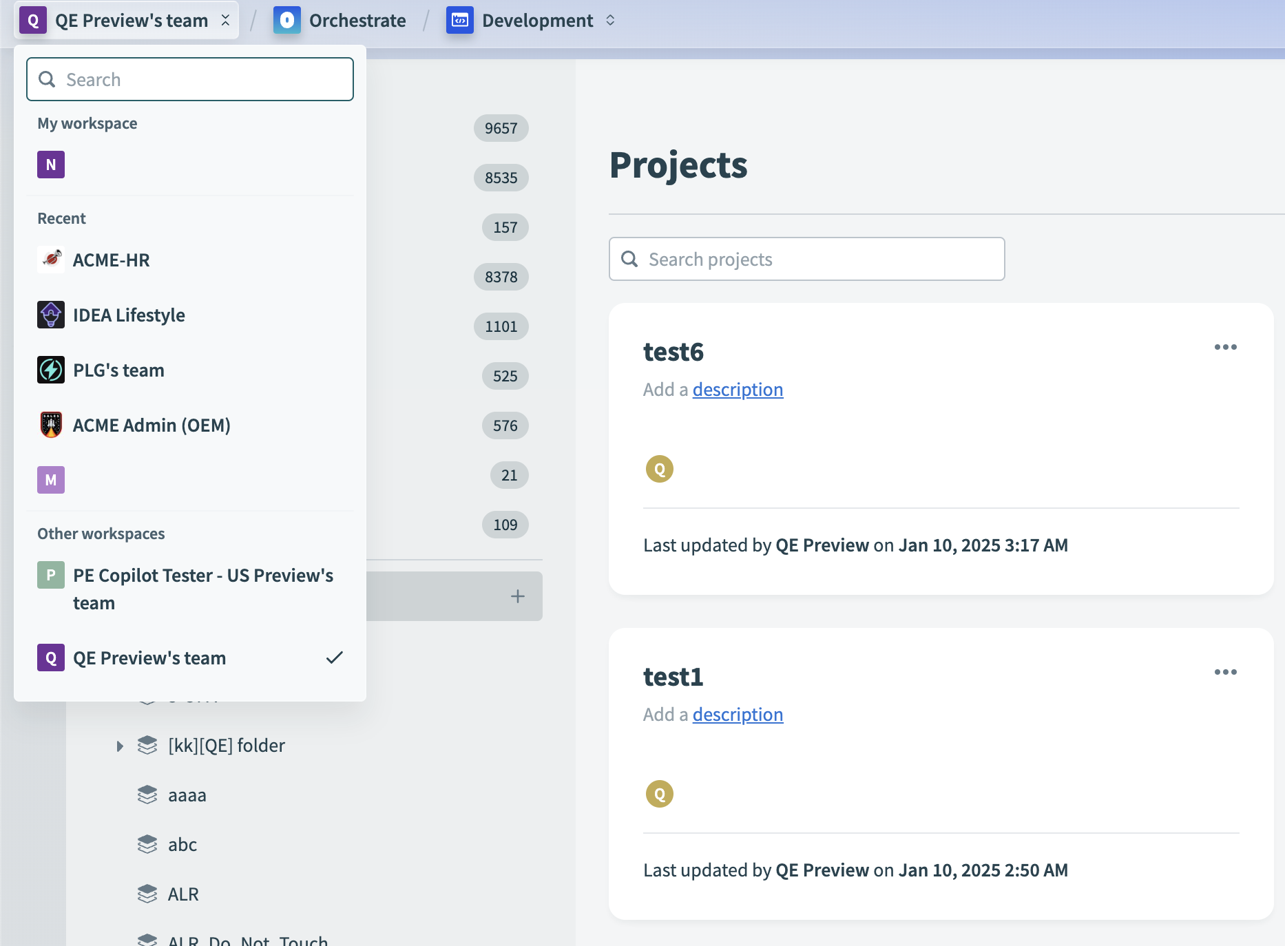 Workspace Switch with Okta
