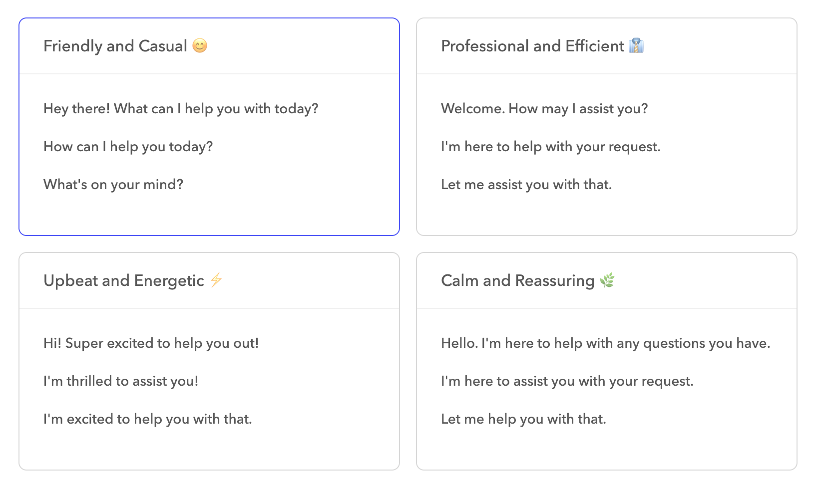 Select a tone preset