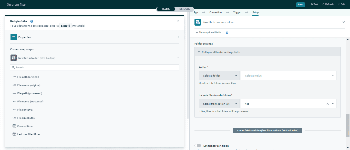 トリガーの出力
